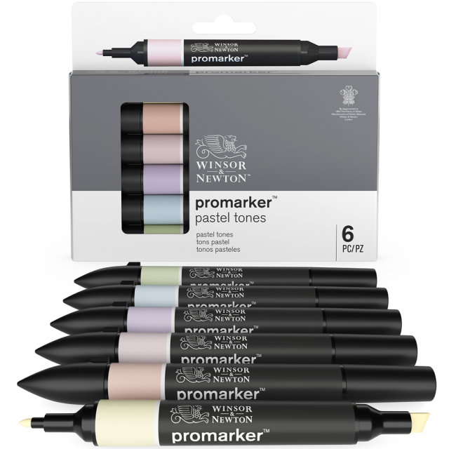 ProMarker 6-setti Pastel tones