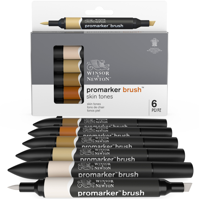 Brush Marker 6-setti Skin tones