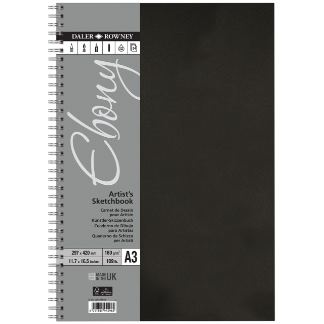 Ebony Artist's Sketch Book Kierre A3