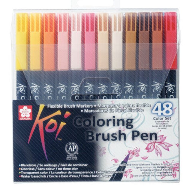 Koi Colouring Brush Pen 48-setti