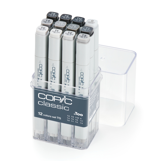 Marker 12-setti Toner Gray