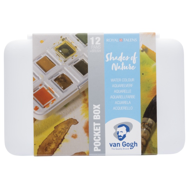 Pocket Box Akvarellivärit Nature 12-setti