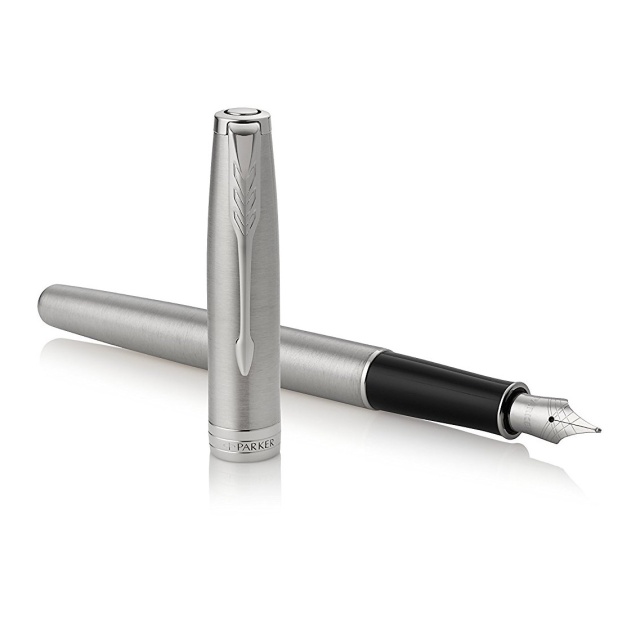 Sonnet Teräs/Chrome Täytekynä Medium ryhmässä Kynät / Fine Writing / Täytekynät @ Pen Store (104818)