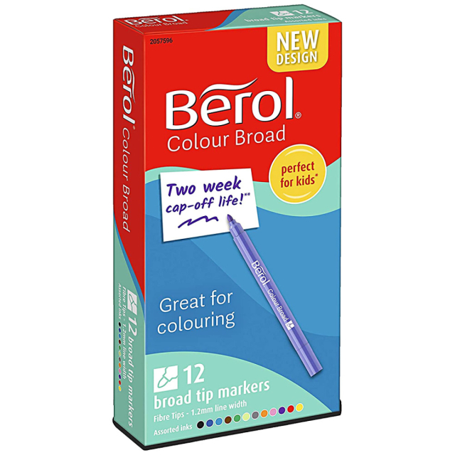 Colour Broad Tip 12 kpl (3 vuota+)