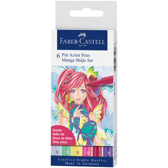 PITT Artist Brush 6-setti Manga Shojo