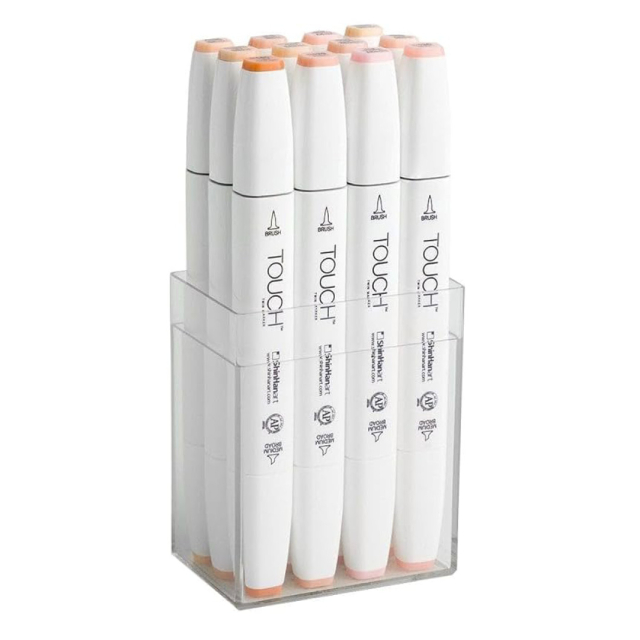 Twin Brush Marker 12-setti Skin
