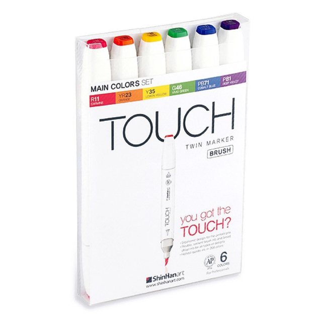 Twin Brush Marker 6-setti Main