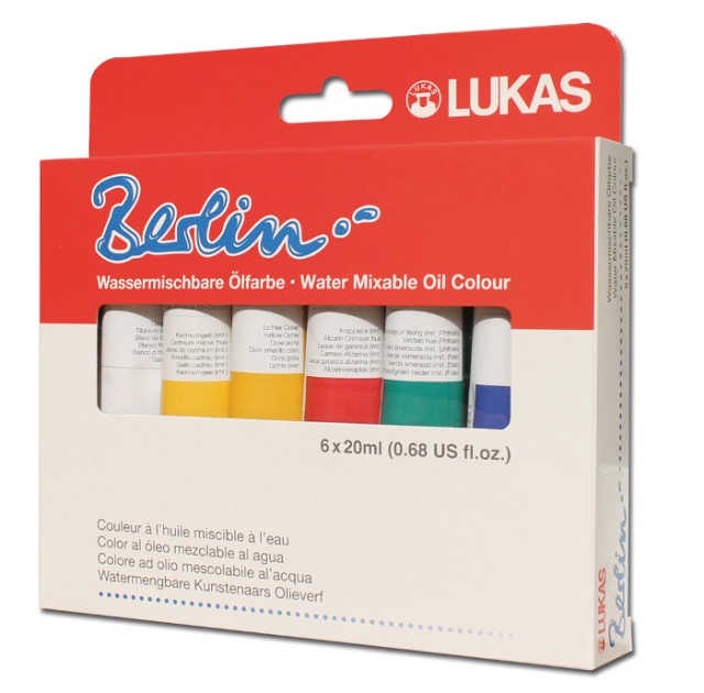 Berlin Öljyväri (vesiliukoinen) Aloitus 20 ml 6-setti