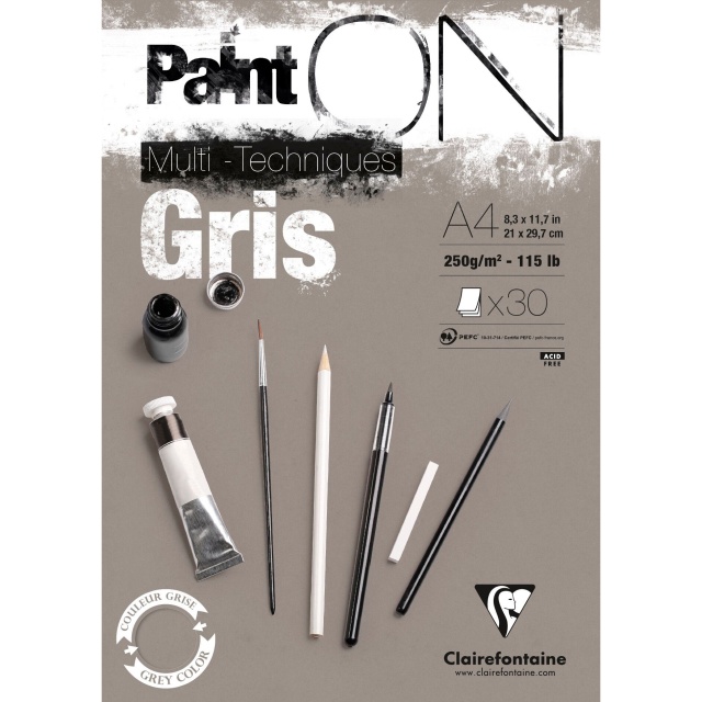 Paint'ON Taiteilijalehtiö Gris A4