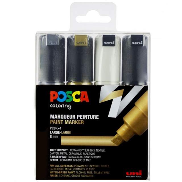Posca PC-8K Metallic 4-setti