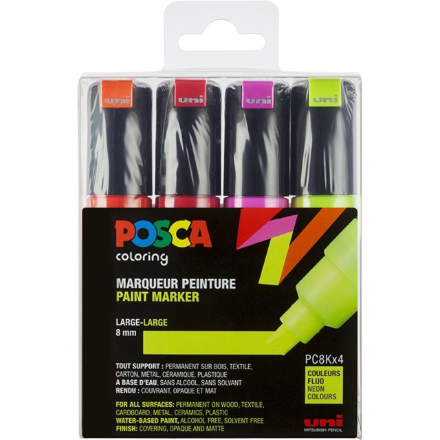 Posca PC-8K Neon 4-setti