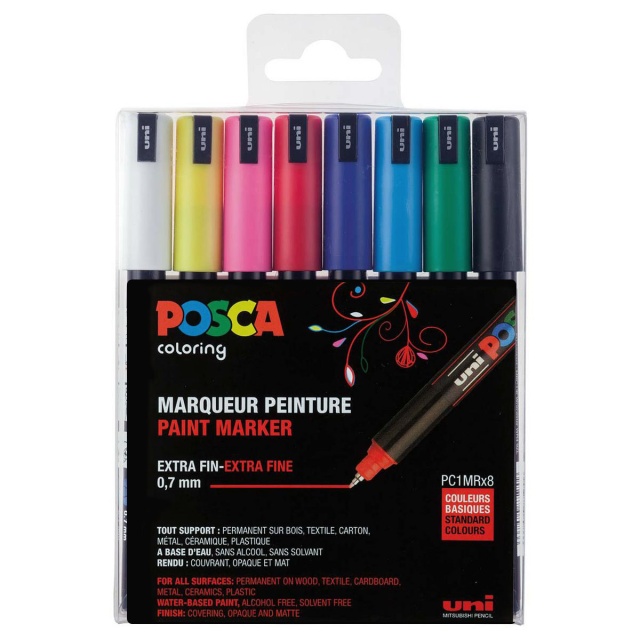 Posca PC-1MR Standard Colours 8-setti