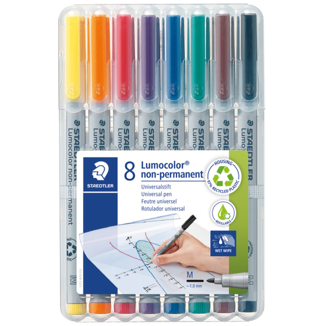 8 kpl Lumocolor Non-permanent Medium