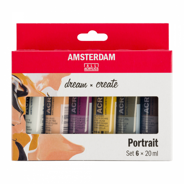 Akryylivärit Portrait setti 6 x 20 ml