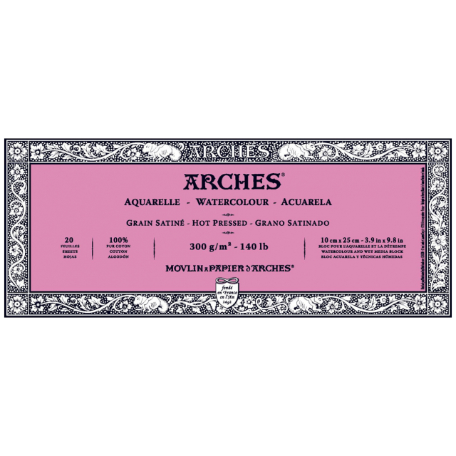 Akvarellilehtiö HP 300g 10x25cm