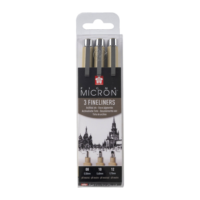 Pigma Micron Fineliner 3-setti Broad