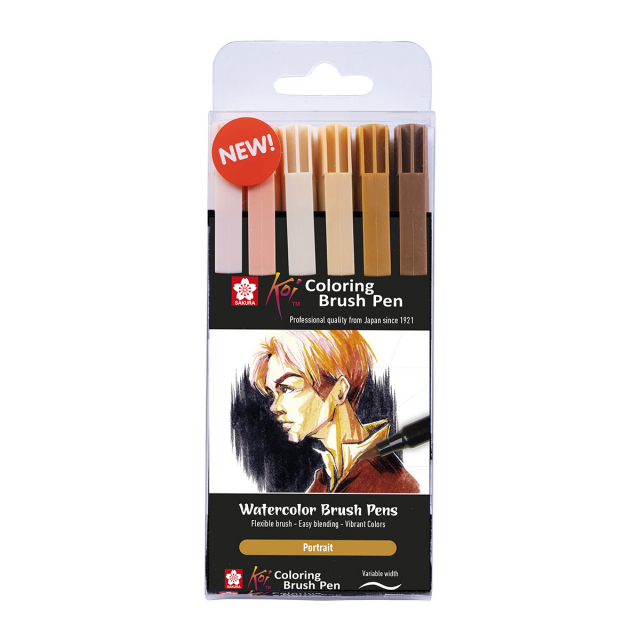 Koi Coloring Brush Pen 6-set Portrait