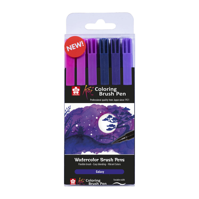Koi Coloring Brush Pen 6-set Galaxy