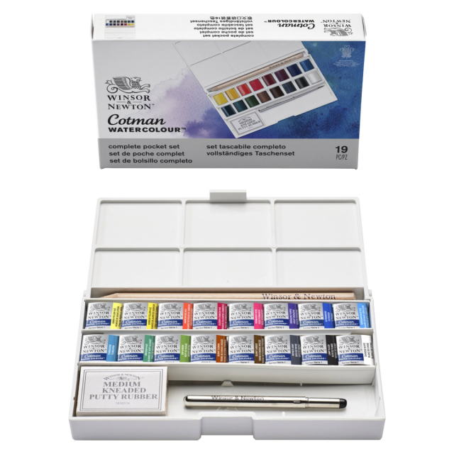 Cotman Akvarellivärit Deluxe Sketchers Pocket Box