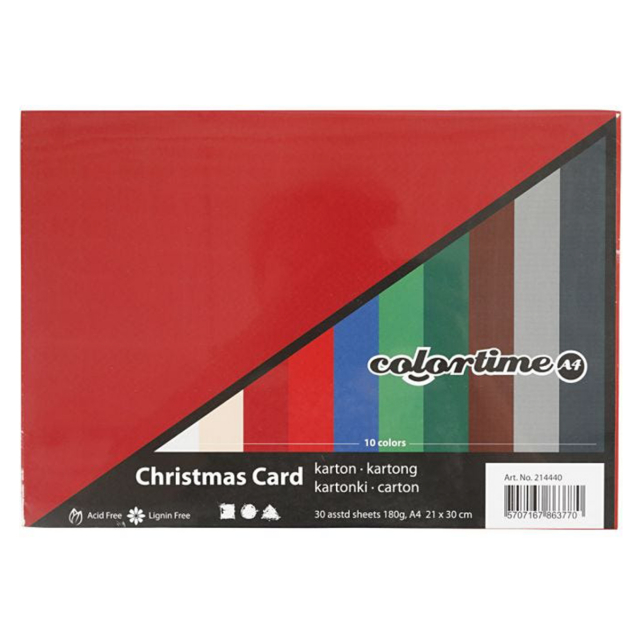 Värillinen paperi Joulu A4 180 g