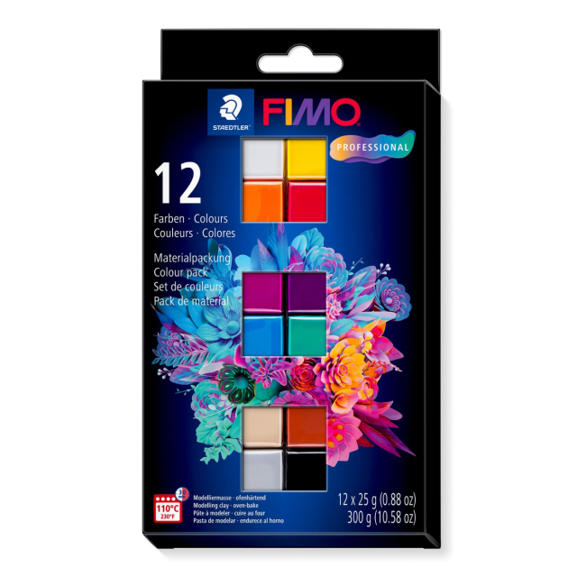 FIMO Professional Muovailusavi 12 kpl Basic colours