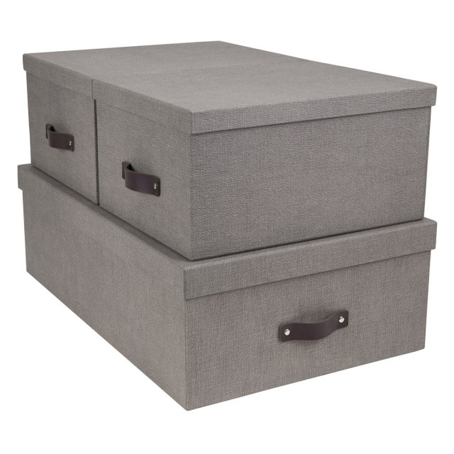 Inge Storage Box set of 3 Harmaa