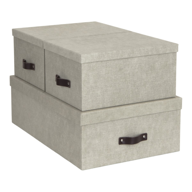 Inge Storage Box set of 3 Linen