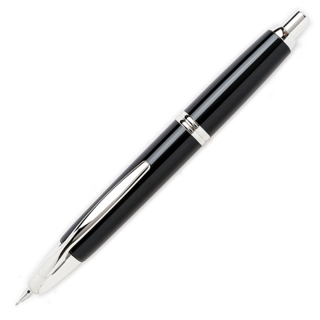 Capless Täytekynä Black/Rhodium Broad