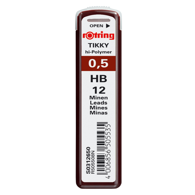 Hi-Polymer Lyijy 0.5 12 kpl B ryhmässä Kynät / Kynätarvikkeet / Irtolyijy @ Pen Store (127768)