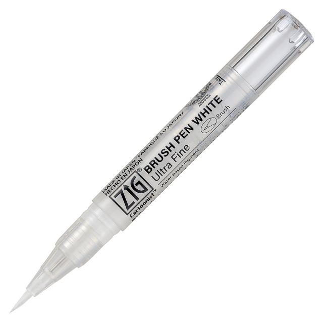 Cartoonist Brush Pen Valkoinen Ultra-Fine