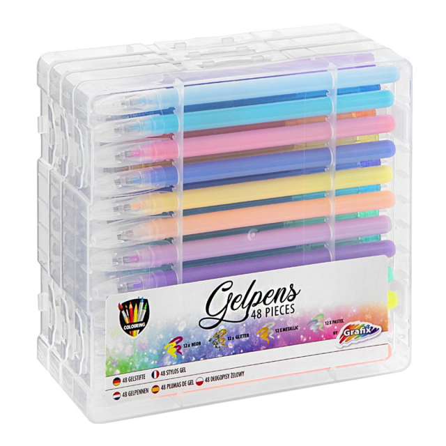 Gelpens 48-setti (Glitter/Neon/Metallic/Pastel)