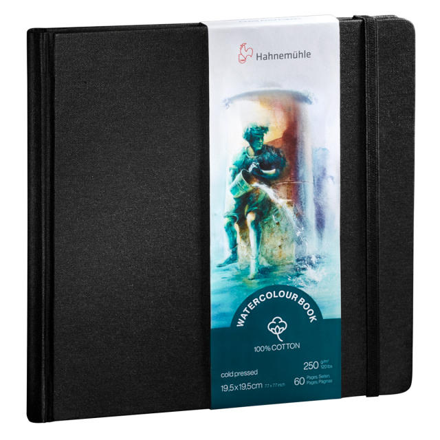 Watercolour Book Akvarellikirja 195x195mm 250g