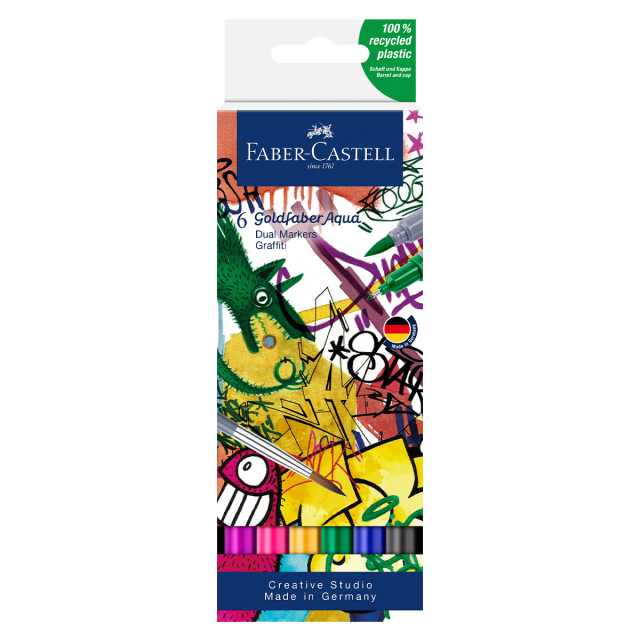 Goldfaber Aqua Dual Marker 6-setti Graffiti