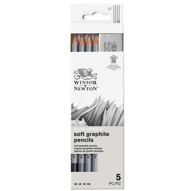 Studio Collection Lyijykynät Soft 4-setti + Pyyhekumi