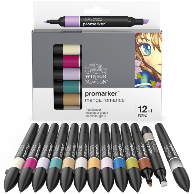 Promarker 12-setti + Blender (Manga Romance)
