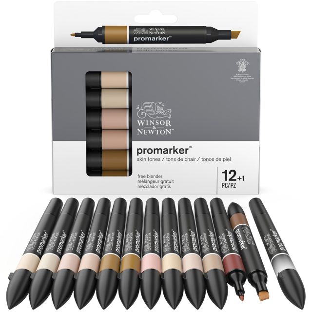 Promarker 12-setti + Blender (Skin Tones)