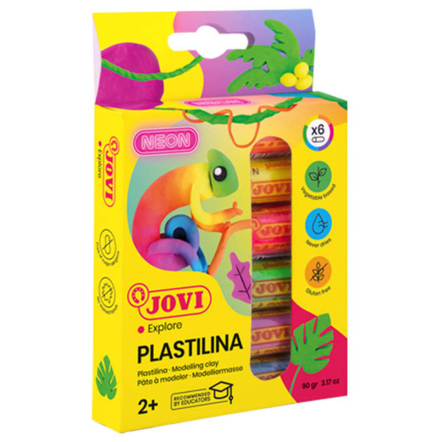 Plastilina Muovailusavi 6 kpl Neon 15 g