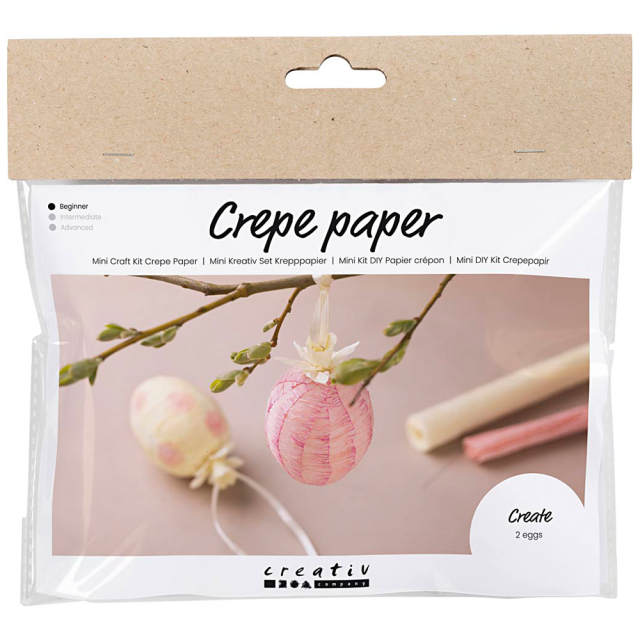 Mini DIY-kit Muna kreppipaperissa