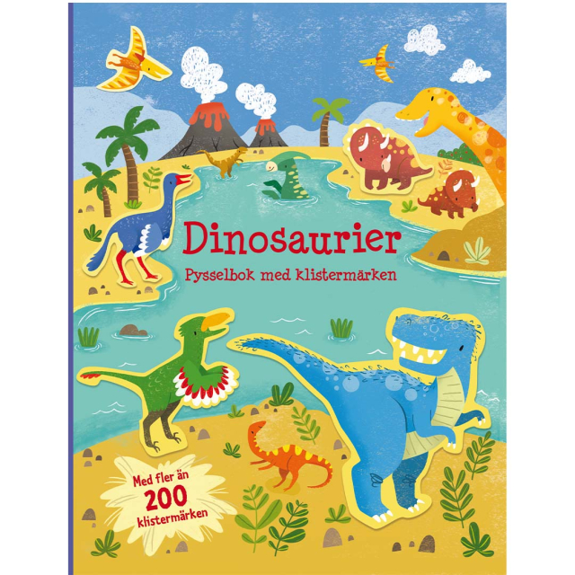Dinosaurustarroilla höystetty askartelukirja