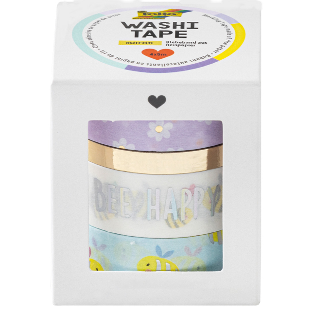 Washi-teippi Mehiläiset 4 kpl