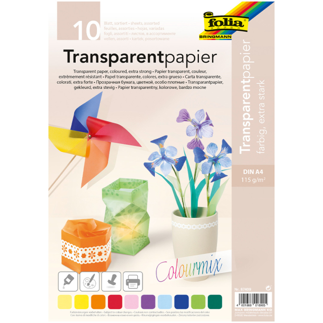 Läpinäkyvä paperi 115 g/m² 10 kpl