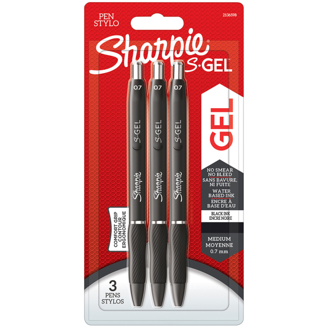 S-Gel 0,7 mm 3 kpl Black