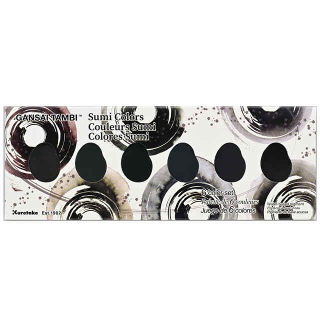Gansai Tambi Akvarelli 6-setti Sumi Colors