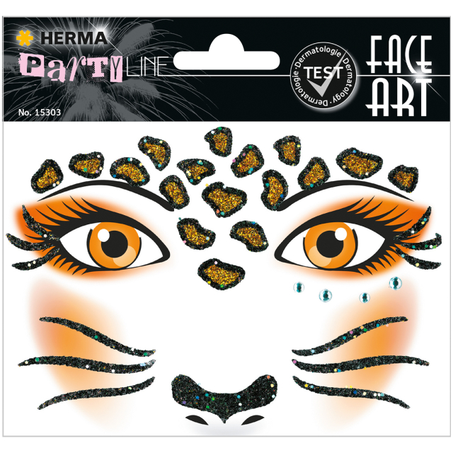 Face Art Stickers Leopardi