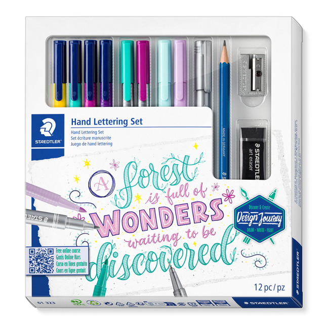 Hand Lettering Set 12 osaa