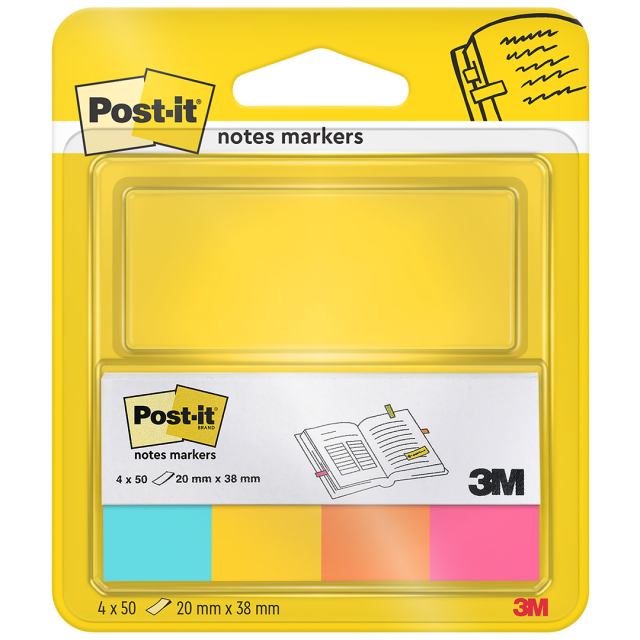 Post-it hakemistovälilehdet 20x38 4 väriä