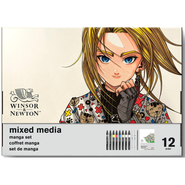 Mixed Media Graphic Art Manga 12-setti