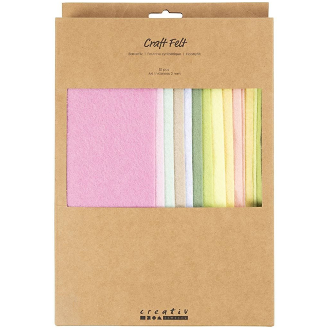 Askarteluhuopa A4 10-pack Pastellivärit