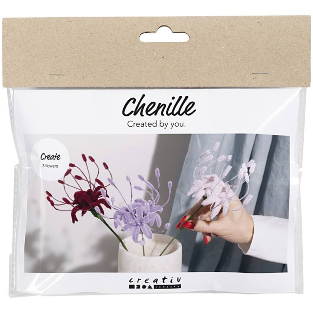 DIY-kit Chenille kukkia hämähäkkililjat