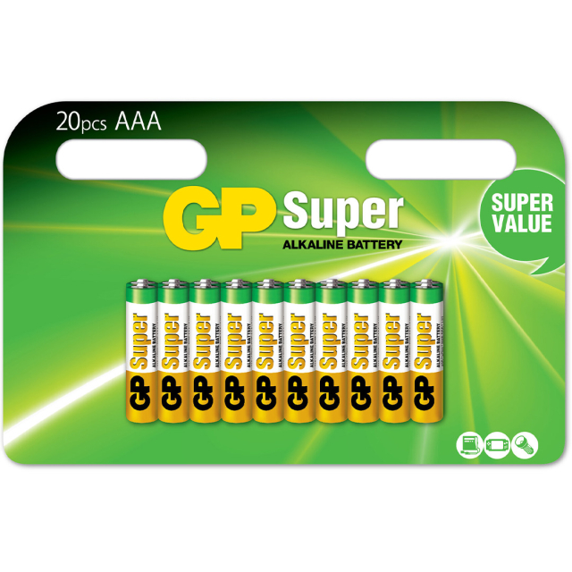 Paristot Super Alkaline AAA 20-pakkaus